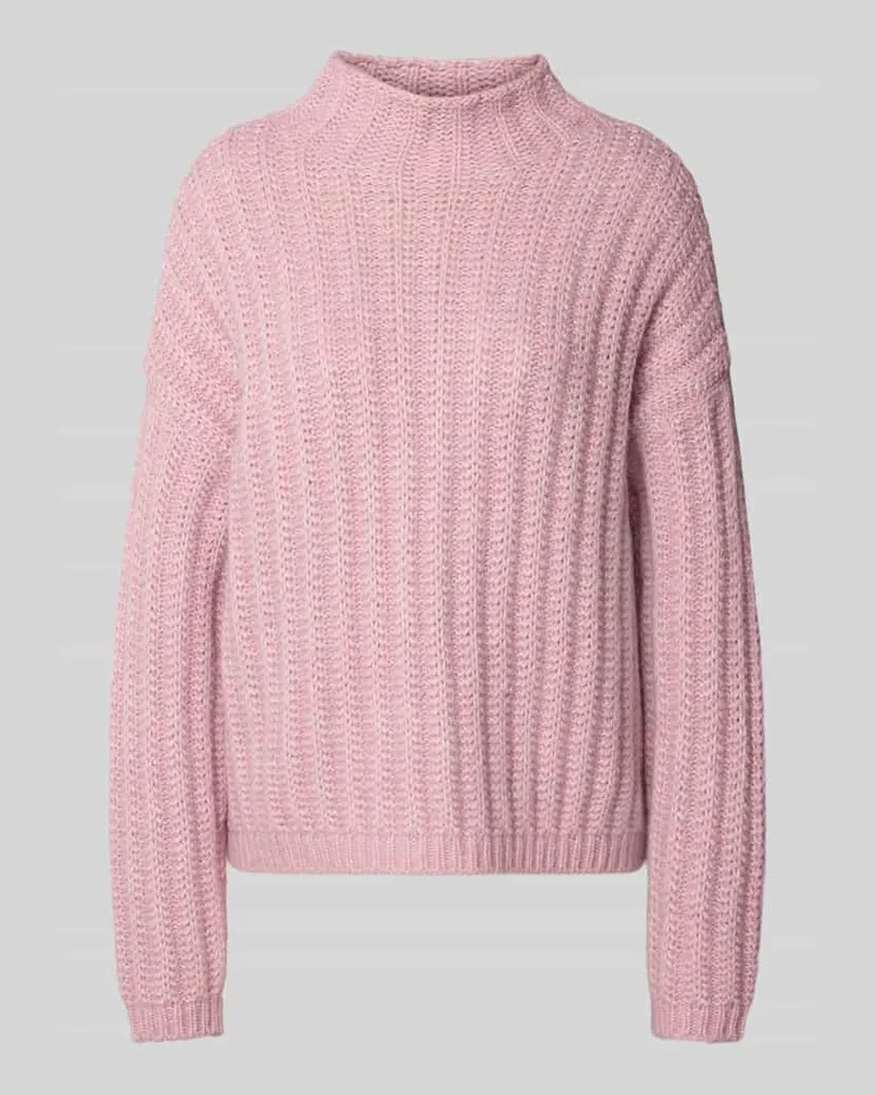 HUGO BOSS Relaxed Fit Strickpullover aus Baumwoll-Mix Modell 'SAFINEYNY Rosa