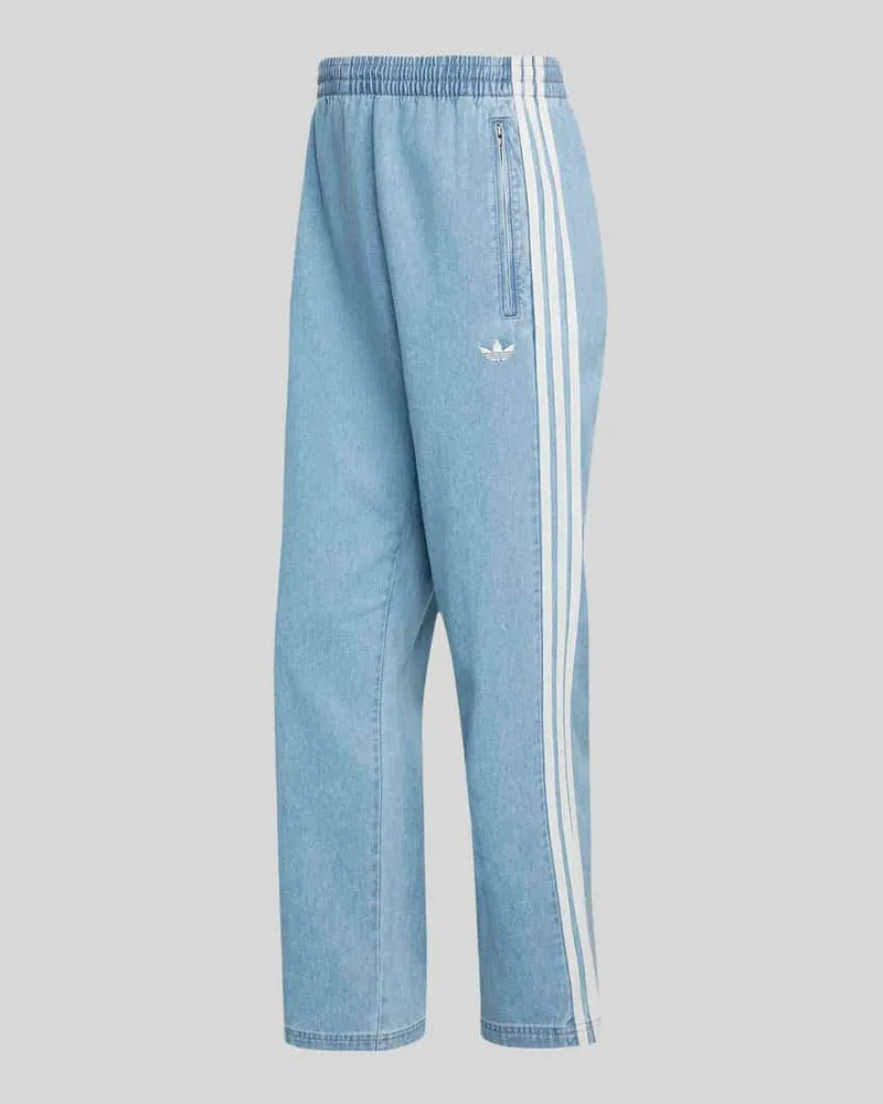 adidas Relaxed Fit Trainingshose aus Baumwoll-Mix Jeansblau