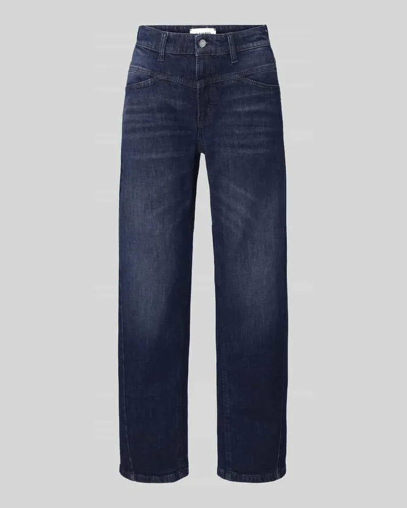 Cambio Barrel Jeans aus Baumwoll-Mix Modell 'Ornella Dunkelblau