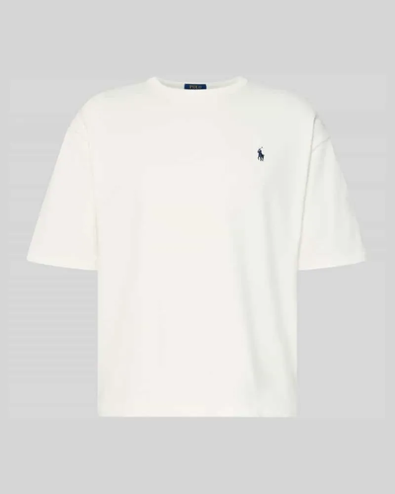 Ralph Lauren Relaxed Fit T-Shirt aus reinen Baumwolle Offwhite