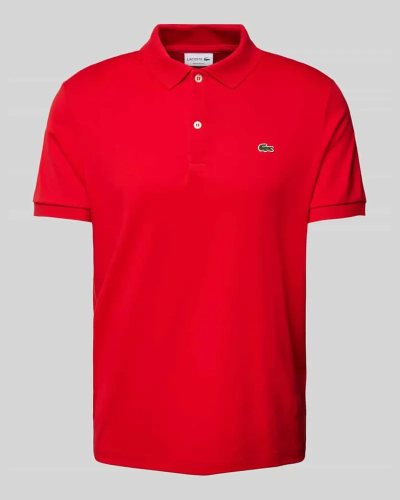 Lacoste Regular Fit Poloshirt mit Label-Detail Rot