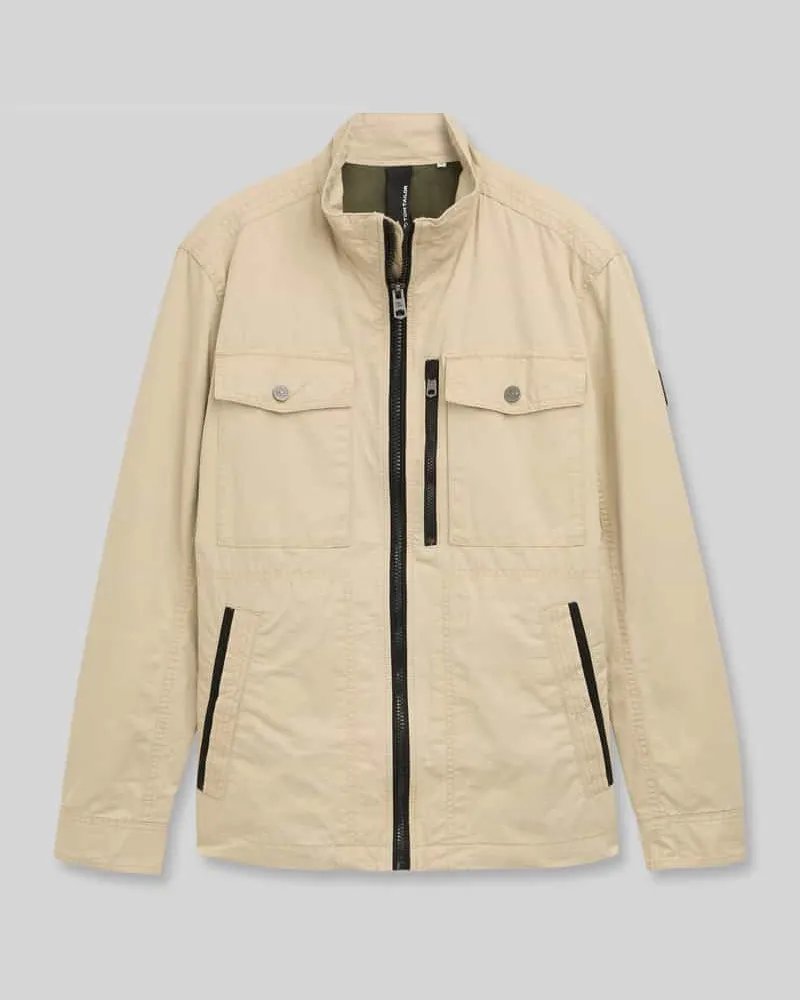 Tom Tailor Regular Fit Jacke aus reiner Baumwolle Sand