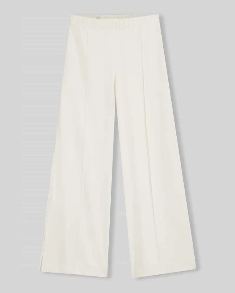 HUGO BOSS Relaxed Fit Wide Leg Hose Modell 'TAJILA Offwhite