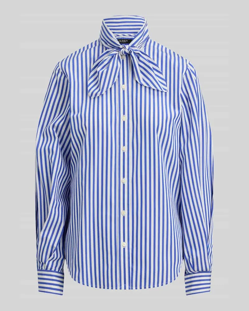 Ralph Lauren Regular Fit Langarmbluse aus reiner Baumwolle Hellblau