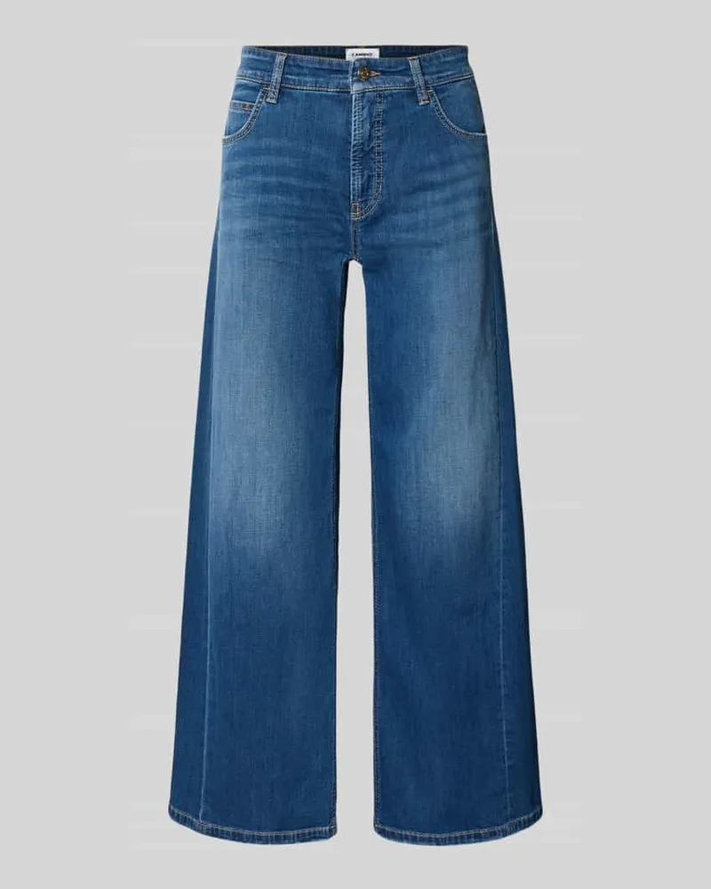 Cambio Cropped Jeans mit weitem Bein Blau