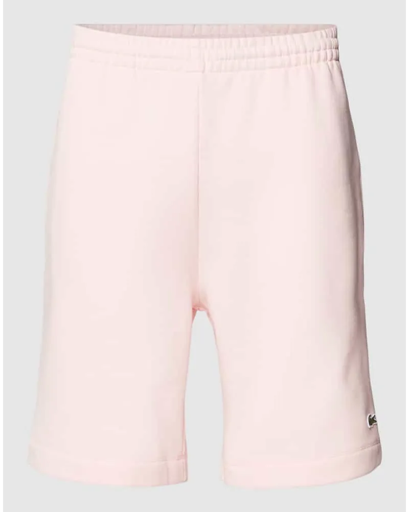 Lacoste Regular Fit Shorts mit elastischem Bund Rosa