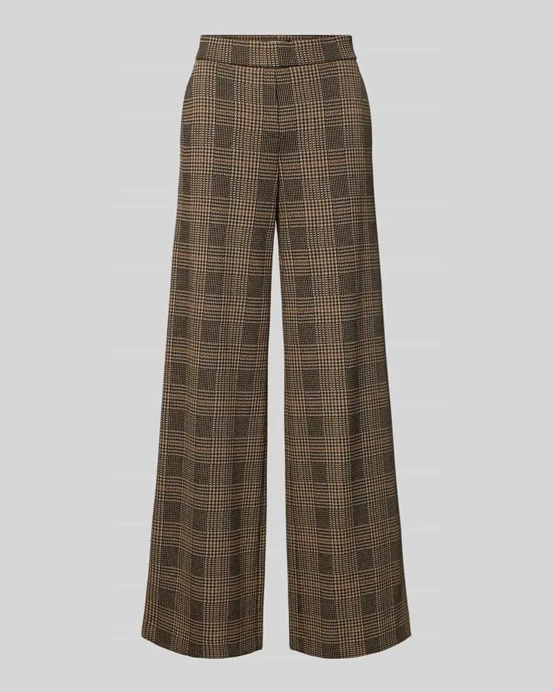SEDUCTIVE  Wide Leg Weite Hose aus Viskose-Mix Modell 'NALEY Mittelbraun