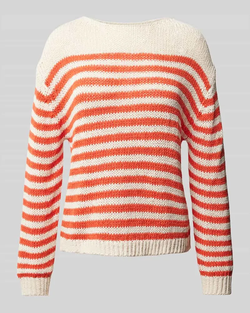 Marc O'Polo Comfort Fit Strickpullover aus Baumwoll-Mix Orange