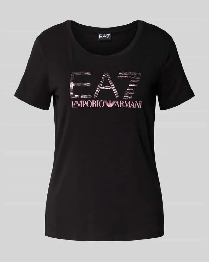 EA7 T-Shirt mit Label-Detail Black