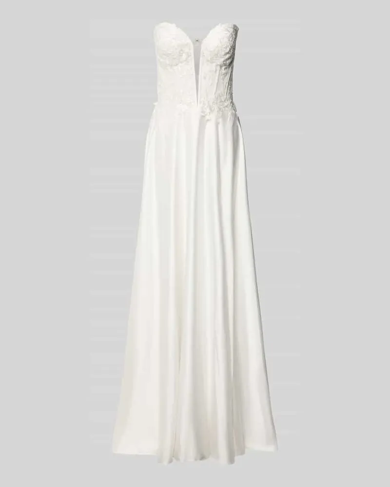 Mascara Regular Fit Brautkleid in semitransparentem Design Weiss