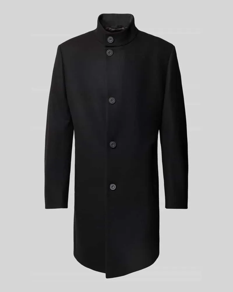 HUGO BOSS Mantel mit Stehkragen Modell 'Mintrax Black