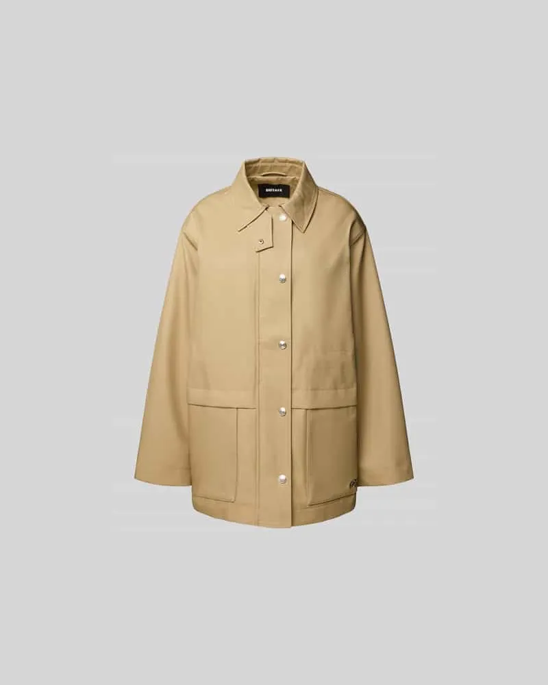 ROTATE Birger Christensen Jacke mit Label-Stitching Sand