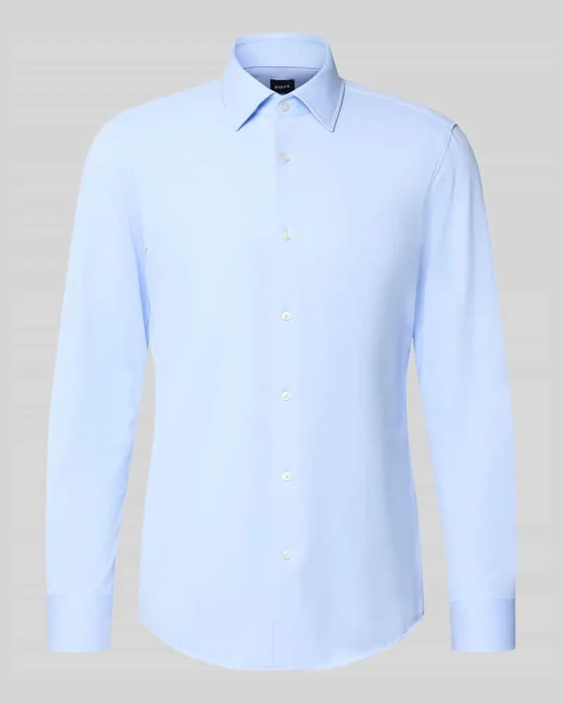 HUGO BOSS Slim Fit Businesshemd aus Baumwoll-Mix Modell 'P-Hank-K-261 Hellblau