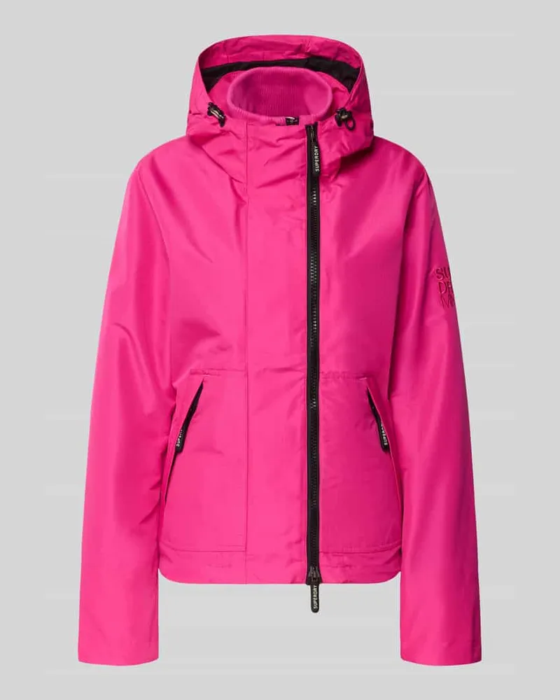Superdry. Windbreaker mit Zweiwege-Reißverschluss und Logo-Stitching Pink