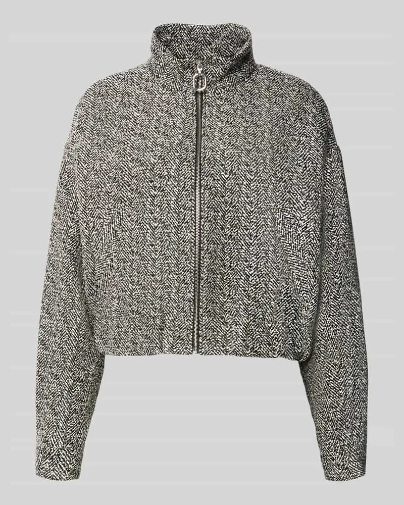 HUGO BOSS Regular Fit Blouson mit Baumwoll-Anteil Modell 'Amifine Black