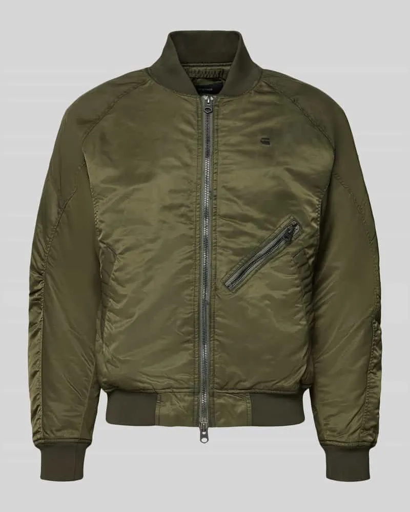 G-STAR RAW Regular Fit Bomberjacke mit Stehkragen Oliv