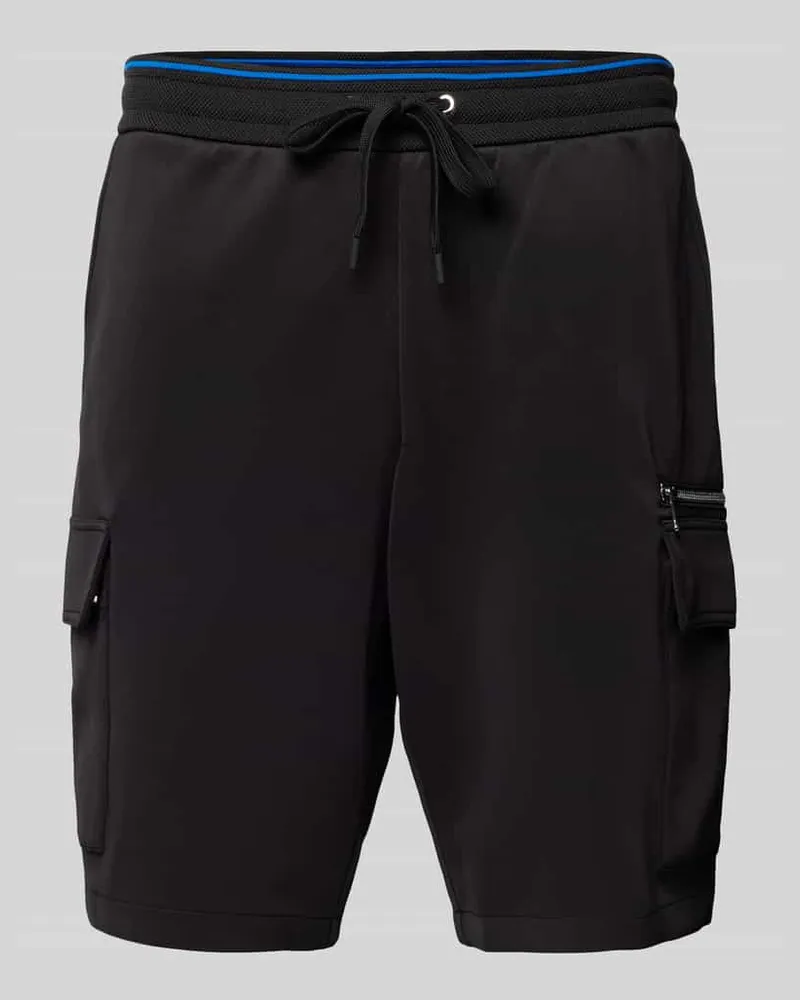 Michael Kors Regular Fit Cargoshorts mit elastischem Bund Black