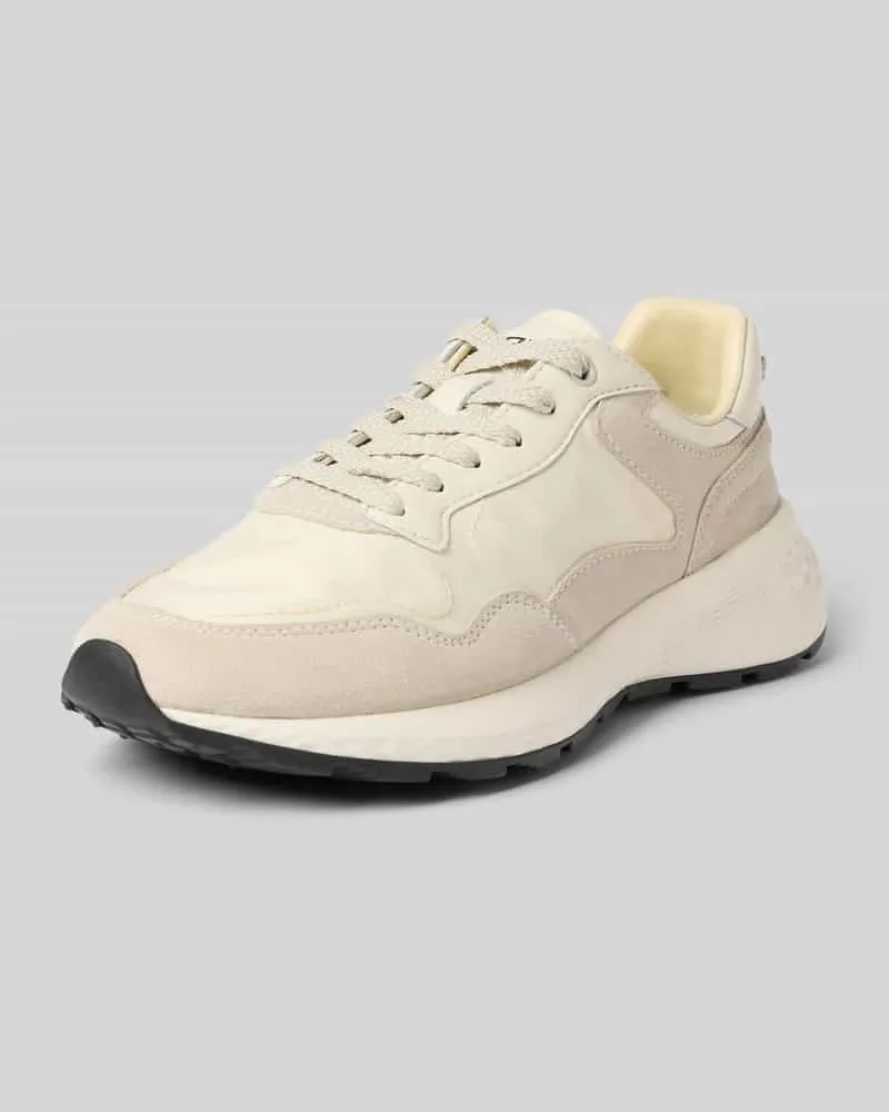 HOFF Sneaker aus Leder-Mix mit Logo-Detail Modell 'City Weiss