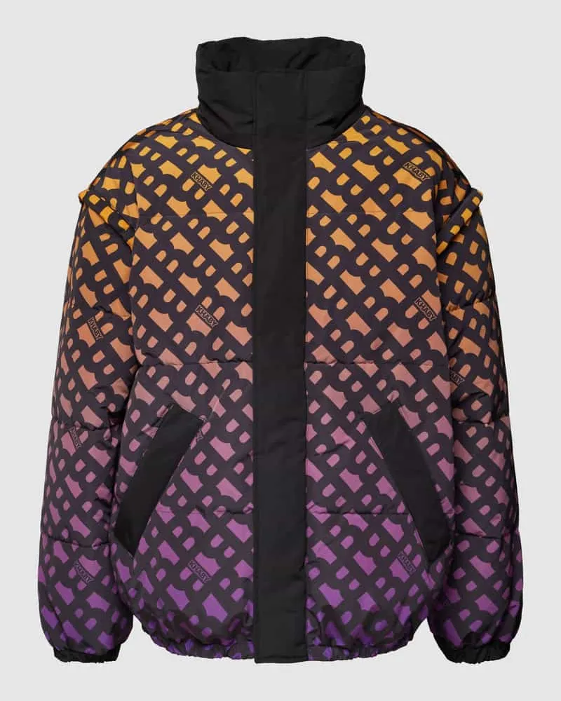 HUGO BOSS Steppjacke mit Label-Details Modell 'Chaby' -  x Khaby 2.0 Dunkelorange