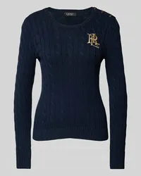 Ralph Lauren Strickpullover mit Label-Stitching Modell 'MONTIVA Marine