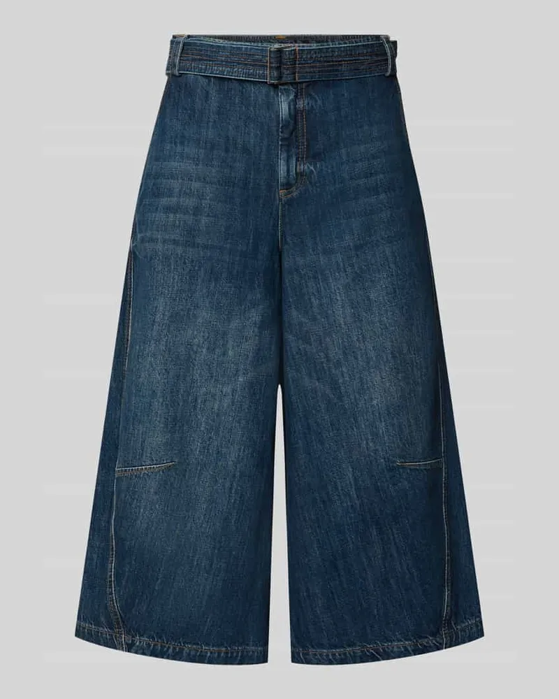 MAX&Co. Regular Fit Culotte aus Baumwoll-Mix mit Viskose-Anteil Modell 'EPOCHE Dunkelblau