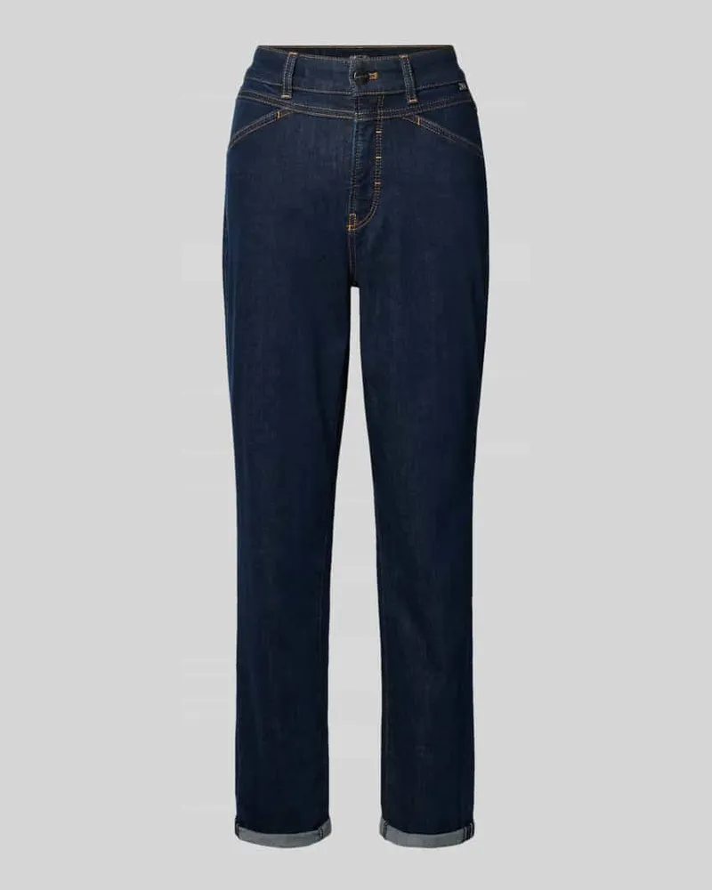 Marc Cain Regular Fit Jeans mit fixierten Beinabschlüssen Marine