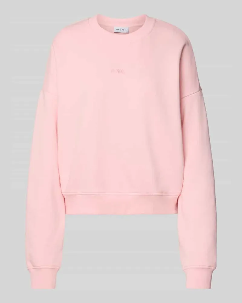 OH APRIL Oversized Sweatshirt mit gerippten Abschlüssen Rosa