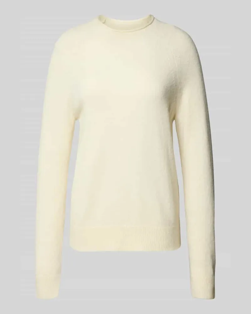 HUGO BOSS Regular Fit Pullover aus Alpaka-Woll-Mix Modell 'Fesperanasy Offwhite