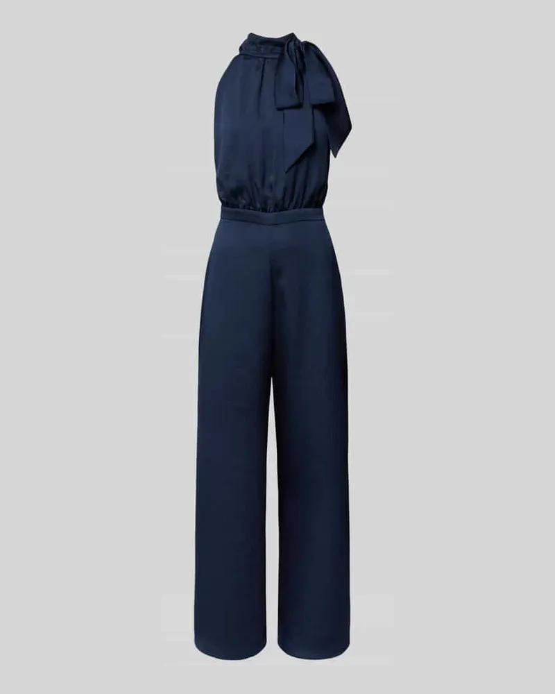 Swing Jumpsuit mit Stehkragen Marine
