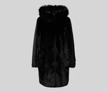 Regular Fit Mantel aus Kunstfell