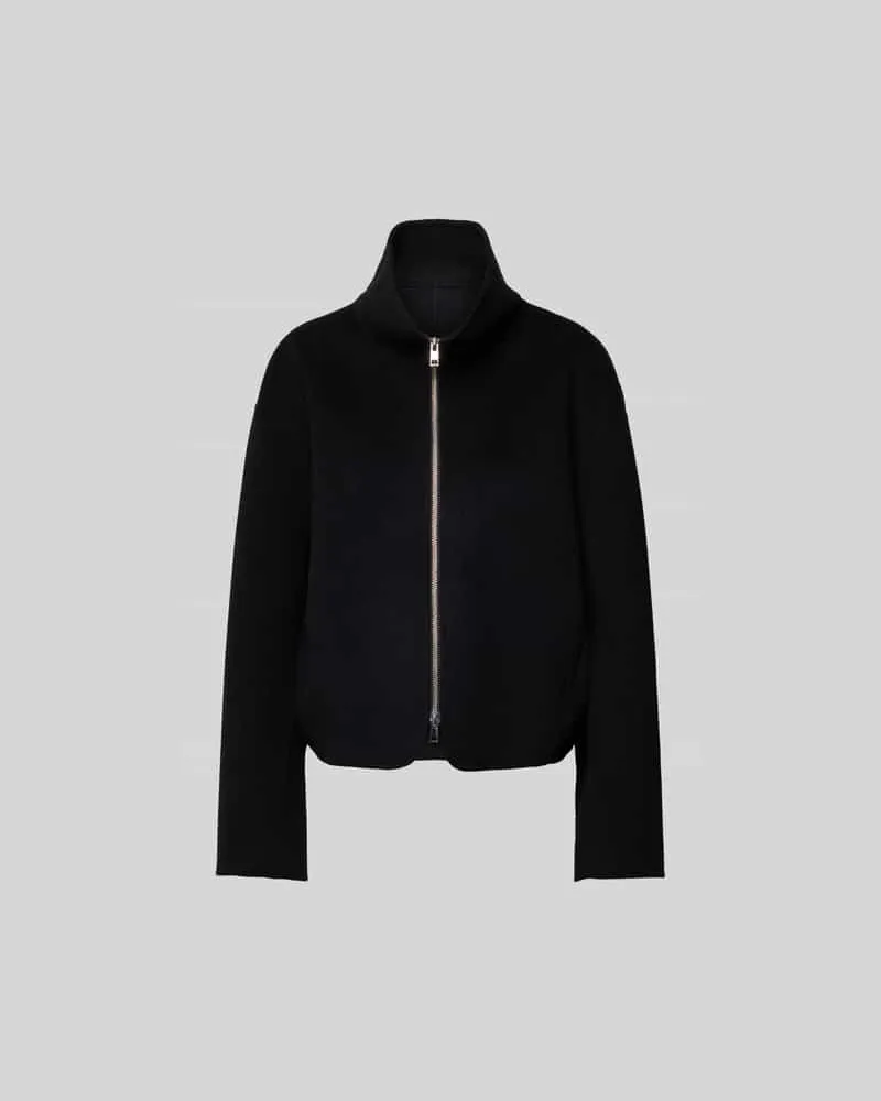Filippa K Jacke mit Stehkragen Black
