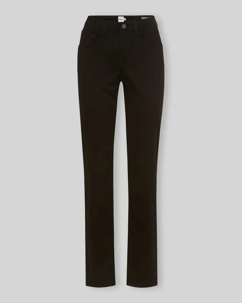 Brax Body Fit Gerade Hose aus Lyocell-Mix mit Modal-Baumwoll-Anteil Modell 'CAROLA Black