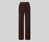 Wide Fit Cordhose mit Bügelfalten Modell 'Amelie