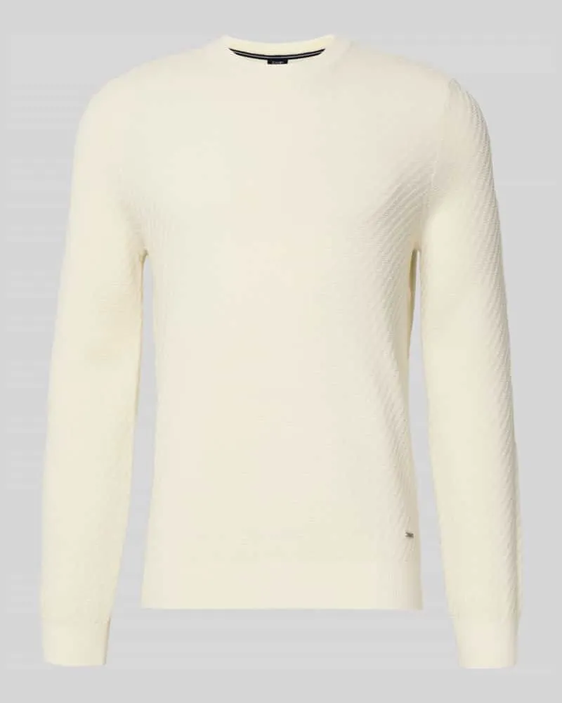 JOOP! Strickpullover aus Woll-Mix Modell 'Dariono Offwhite