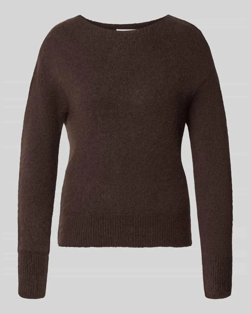 Rich&Royal Slim Fit Longsleeve mit Alpaka-Anteil Schoko