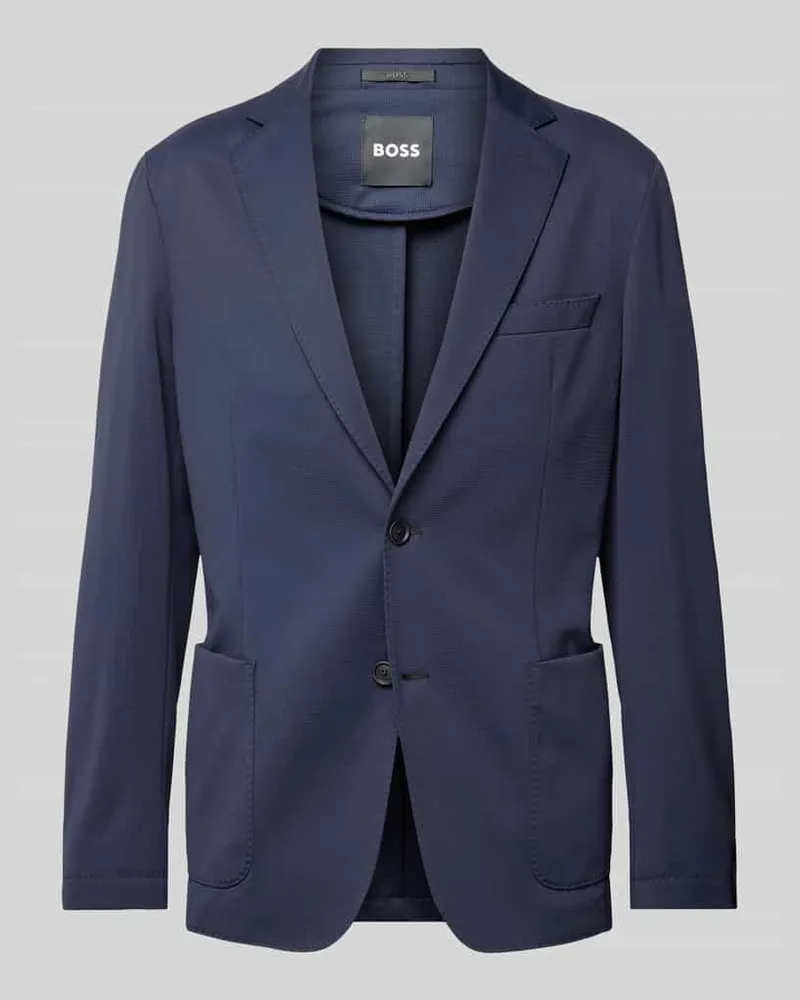 HUGO BOSS Regular Fit Sakko mit Reverskragen Modell 'Hanry Marine