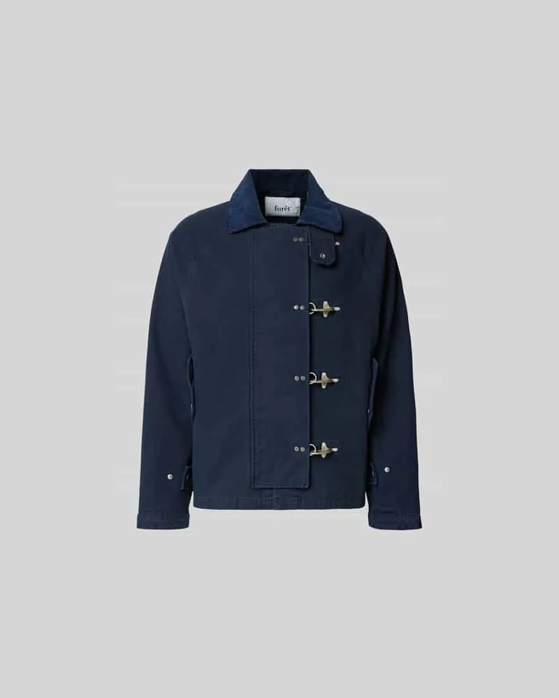 forét Regular Fit Jacke mit Umlegekragen Dunkelblau