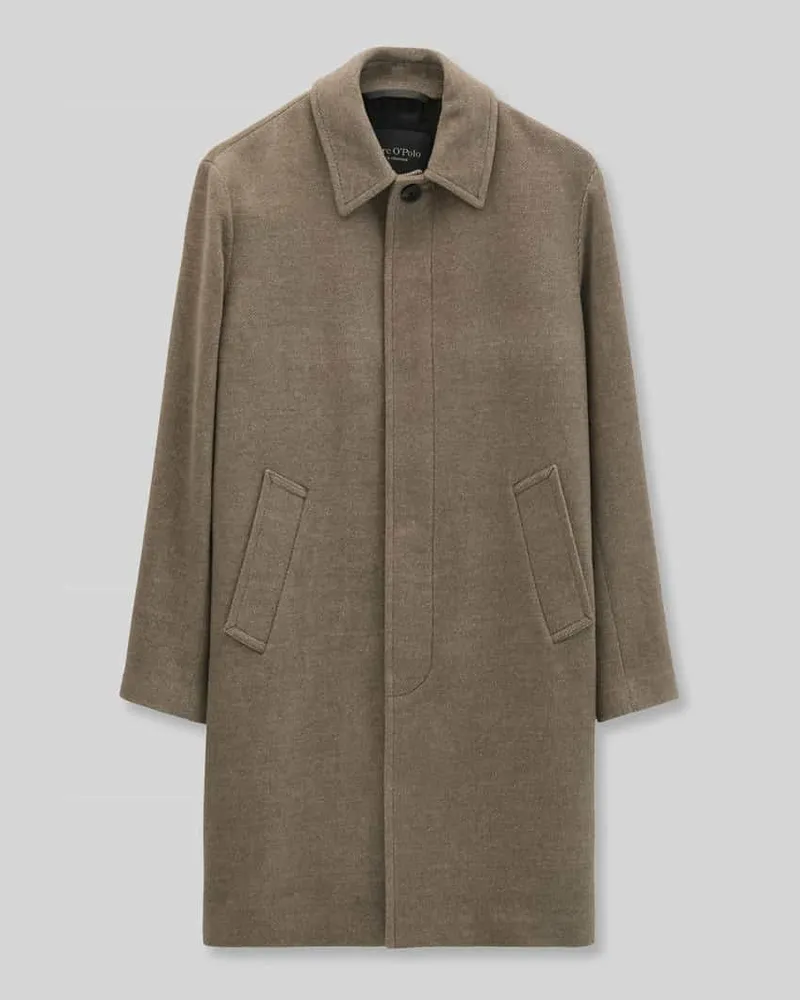 Marc O'Polo Mantel mit verdeckter Knopfleiste Beige