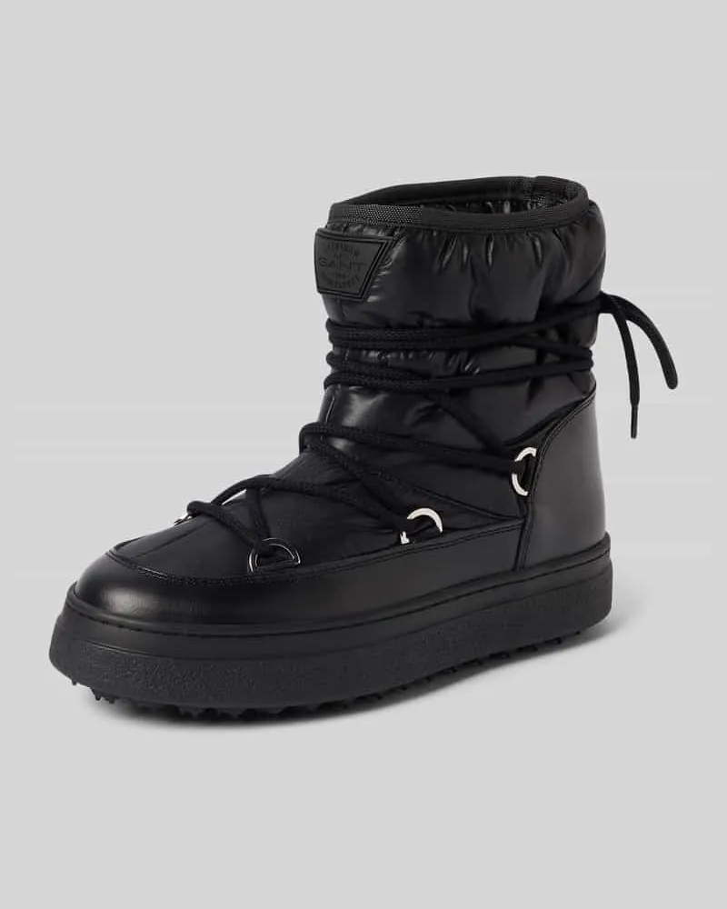 Gant Schnürstiefel mit Label-Detail Black