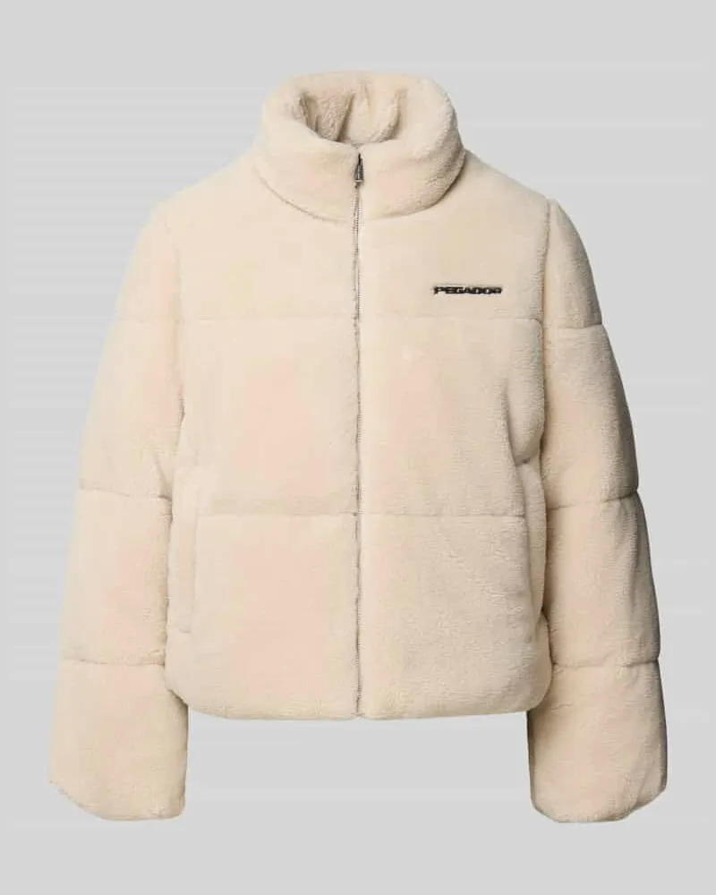 PEGADOR Relaxed Fit Jacke in Teddy-Optik Modell 'GEORGIA Beige