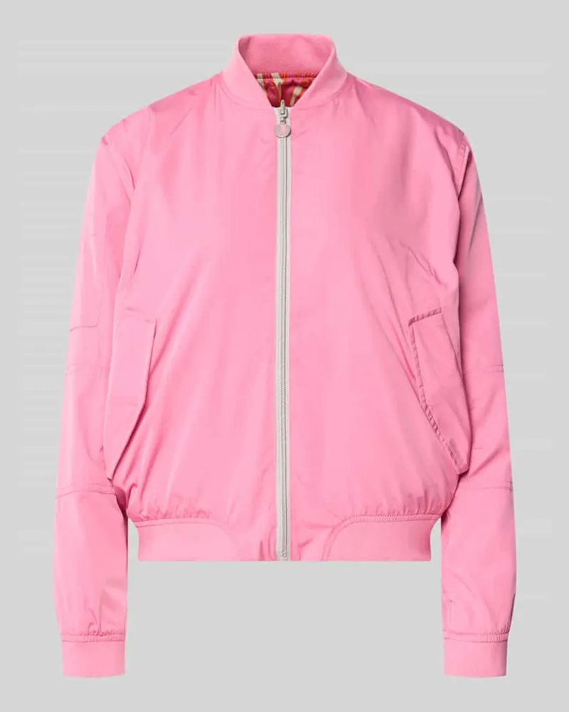 Frieda & Freddies Regular Fit Bomberjacke mit Stehkragen Modell 'Brooklyn Pink