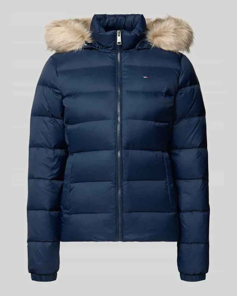 Tommy Hilfiger Regular Fit Daunenjacke mit Kunstfell Marine