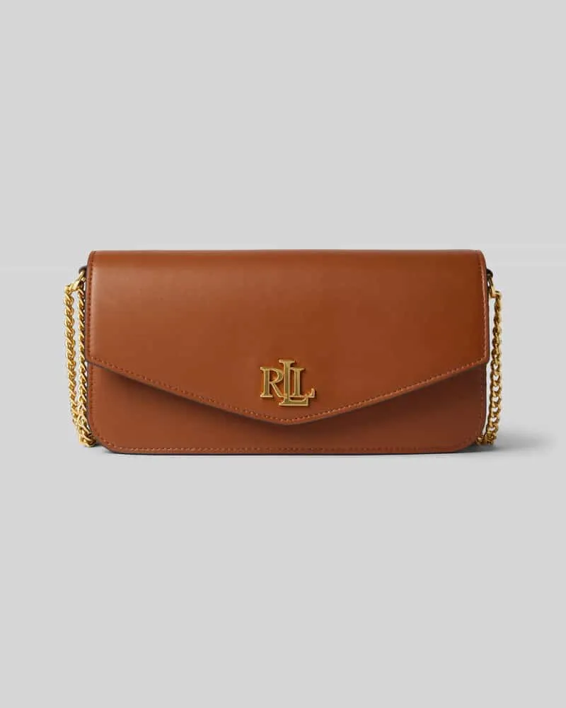 Ralph Lauren Handtasche mit Label-Applikation Modell 'SAWYER Cognac
