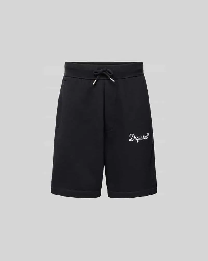 Dsquared2 Sweatshorts aus reiner Baumwolle Black