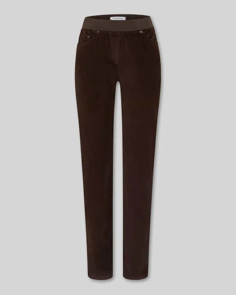 Brax Slim Fit Jeans aus Baumwoll-Viskose-Mix Modell 'Pamina Dunkelbraun