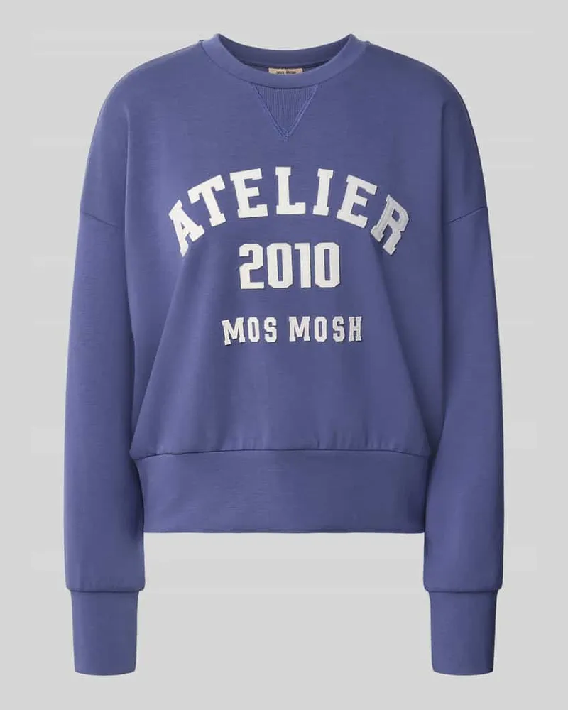 Mos Mosh Relaxed Fit Sweatshirt aus Viskose-Mix Modell 'Nima Bleu