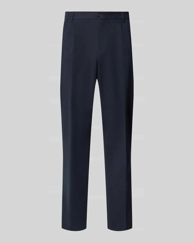 HUGO BOSS Tapered Fit Hose aus Baumwoll-Mix Modell 'C-Perin Marine