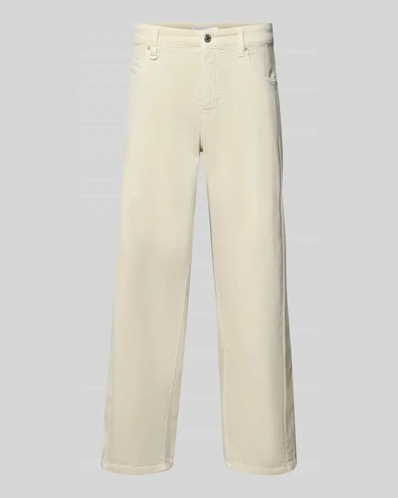 Cambio Wide Leg Jeans im 5-Pocket-Design Modell 'ORIA Ecru