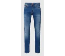 Slim Fit Jeans mit Label-Details Modell 'SCANTON