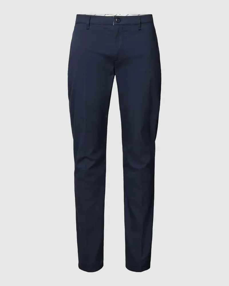 Alberto Slim Fit Chino mit seitlichen Eingrifftaschen Modell 'ROB Marine